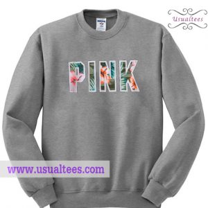 Victoria's secret pink floral sweatshirt