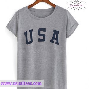 USA Letter Slogan T Shirt