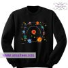 Planet Solar System and Stars Sweatshirt
