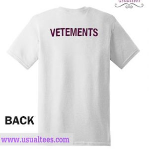 Vetements back t shirt