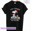 Just A Woman Who Loves Snoopy And Christmas T shirtJust A Woman Who Loves Snoopy And Christmas T shirt