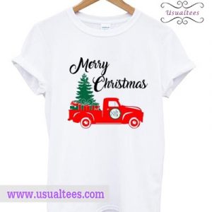 Merry Christmas with this monogrammed personalized T shirt