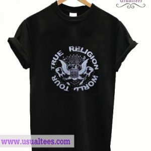 True Religion Crew Neck World Tour T Shirt